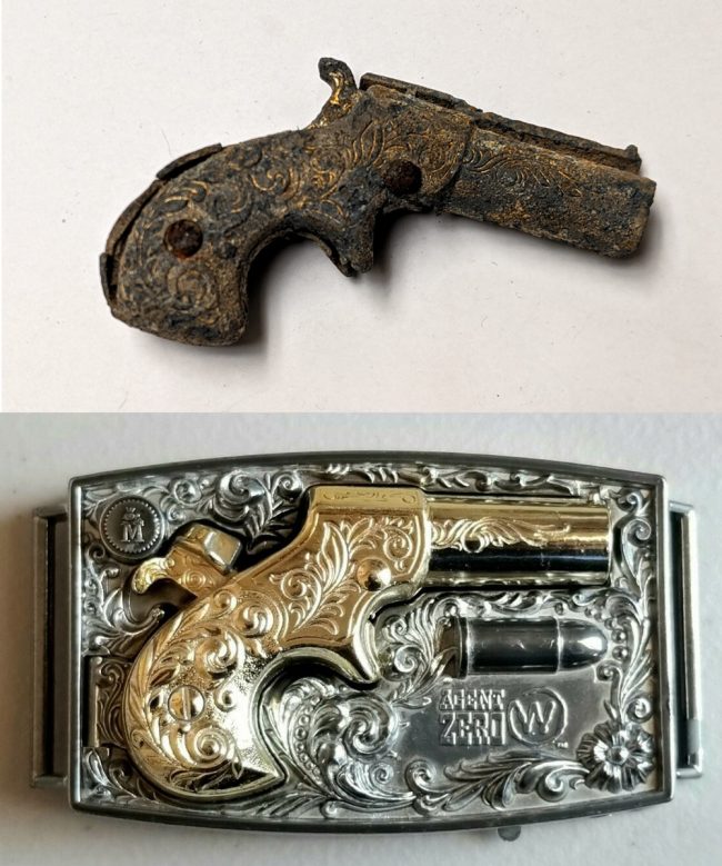 '59 Mattel Agent Zero gold derringer,