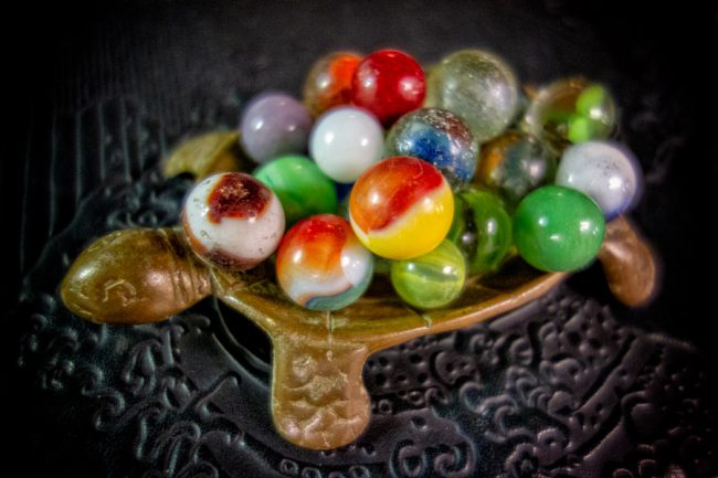 A brass turtle dish!